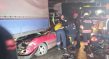 Trabzon'da Gece Saatlerinde Trafik Kazası