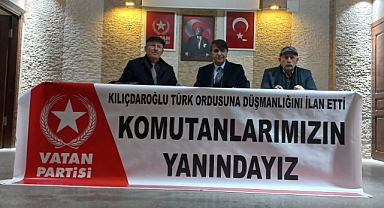 Vatan Partisi'nden Trabzon'da Basın Açıklaması Kılıçdaroğlu Türk Ordusuna Düşmanlığını İlan Etti