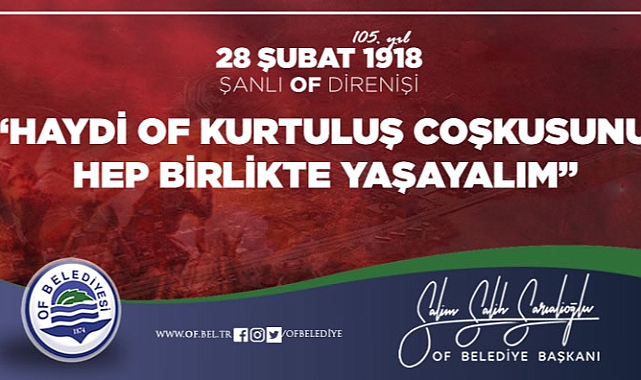 Başkan Sarıalioğlu Ofluları Kurtuluş Etkinliğine Davet Etti