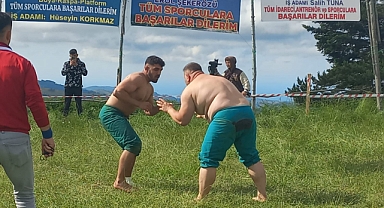 Alaçam'da Karakucak Güreşleri ve Keşkek Festivali Yapıldı