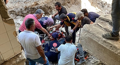 Düzce'de İnşaattan Düşen İşçi Yaralandı