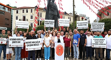 Giresun'da Veteriner Hekimler Şiddete Karşı Bir Araya Geldi