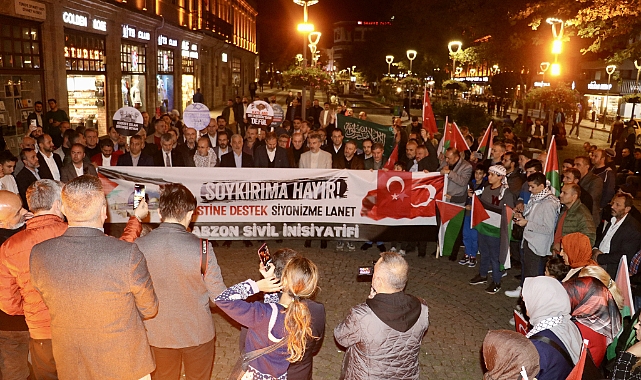 İsrail'in Gazze Saldırıları Trabzon'da Protesto Edildi