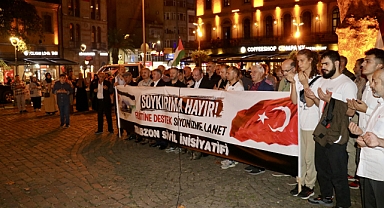 Trabzon'da İsrail'in Gazze Saldırısı Protesto Edildi