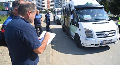 Giresun'da Dolmuşlara Klima Denetimi Yapıldı
