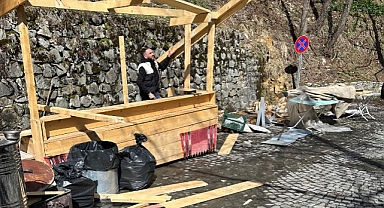 Sümela Çevresindeki Seyyar Tezgahlar Kaldırıldı