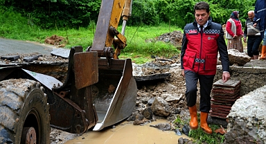 Başkan Kaya Şiddetli Yağış Sonrası Sahaya İndi
