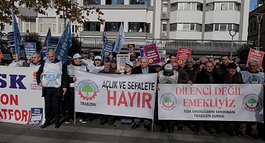 Trabzon'da Emekçiler ve Emekliler TÜİK Önünde Bir Araya Geldi: 